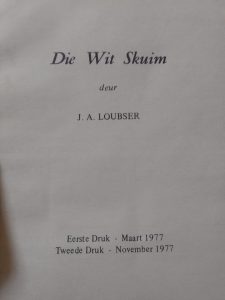 Die Wit Skuim – foto van hierdie eksemplaar