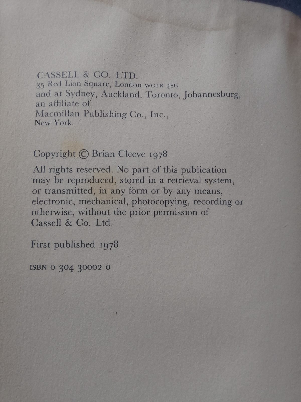 Judith - copyright page