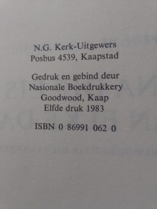 Na die Eis van Elke Dag – foto van hierdie eksemplaar