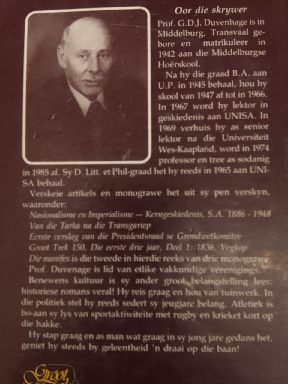 Die Groot Trek - Die Manifes (Deel 2) - back cover