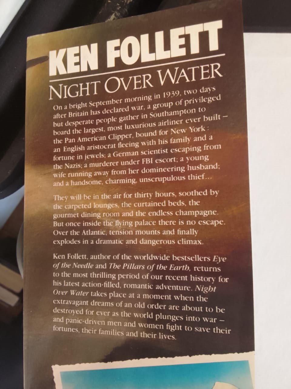 Night Over Water - back cover
